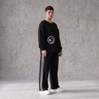 Sweatshirt mit Smileyprint und asymmetrischer Tasche aus weichem French Terry Rundhals
