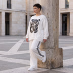 Kastiges Langarmshirt mit Statement Print und Außennähten aus French Terry Stretch urban