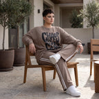 Streetwearshirt mit Chaos Club Print aus French Terry kastig mit Außennähten wärmend