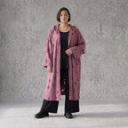 Offener Kapuzencardigan in Weinrot weich leicht und gerade geschnitten für Winterlooks