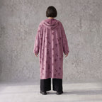 Offener Kapuzencardigan in Weinrot weich leicht und gerade geschnitten für Winterlooks