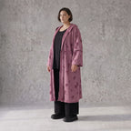 Offener Kapuzencardigan in Weinrot weich leicht und gerade geschnitten für Winterlooks