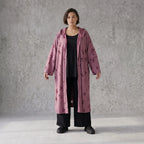 Offener Kapuzencardigan in Weinrot weich leicht und gerade geschnitten für Winterlooks