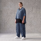 Petrol Bluse aus Lyocelltwill mit Hemdkragen Knopfleiste Rundsaum und 3/4-Arm leicht