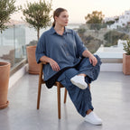 Petrol Bluse aus Lyocelltwill mit Hemdkragen Knopfleiste Rundsaum und 3/4-Arm leicht
