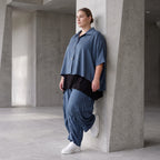 Petrol Bluse aus Lyocelltwill mit Hemdkragen Knopfleiste Rundsaum und 3/4-Arm leicht