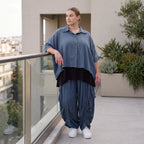 Petrol Bluse aus Lyocelltwill mit Hemdkragen Knopfleiste Rundsaum und 3/4-Arm leicht