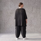 Lyocellshirt in A-Linie mit Biesenmuster zipfeligem Saum und 3/4-Arm weich fallend locker