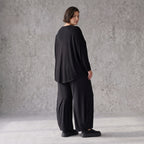 Ballonhose aus Slinky mit Stretch weites Bein als Schlupfhose fließend und elegant edel