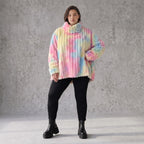 Plüschshirt in A-Linie mit Rollkragen und Langarm weich warm und kuschelig für Winter
