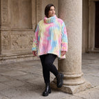 Plüschshirt in A-Linie mit Rollkragen und Langarm weich warm und kuschelig für Winter