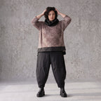 Feinstrick Rollkragenpullover in Beige/Schwarz mit geradem Schnitt kuschelig weich warm