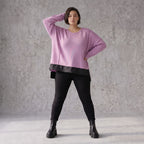 Strickpullover mit Memorytaft und asymmetrischem Schnitt mit Stretchkomfort weich warm