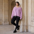 Strickpullover mit Memorytaft und asymmetrischem Schnitt mit Stretchkomfort weich warm