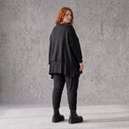 Kuscheliger Strickpullover mit V-Ausschnitt aus Baumwolle mit Stretch in kastiger Form