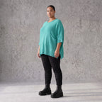 Strickshirt in A-Linie mit Taschen im Destroyed-Look aus Baumwolle mit weichem Stretch