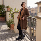Longcardigan aus French Terry mit Stehkragen geradem Schnitt lang und Seitentaschen