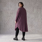French Terry Cardigan mit Stehkragen in gerader Passform aus Baumwolle Elasthan
