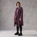 French Terry Cardigan mit Stehkragen in gerader Passform aus Baumwolle Elasthan