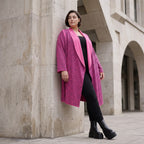 Cardigan aus weichem French Terry mit Stehkragen geradem Schnitt und Seitentaschen