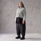 Kastige Bengalinejacke in Schwarz/Weiß mit Stehkragen und Stretch im Colorblock Look