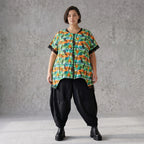 Vokuhilaweste aus softem Stretchjersey mit Netzdetail und lockerem Schnitt modern chic