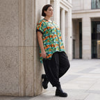 Vokuhilaweste aus softem Stretchjersey mit Netzdetail und lockerem Schnitt modern chic