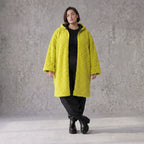 Limette Teddymantel flauschig mit Tunnelzug Tüllkontrast Reißverschluss Seitentaschen