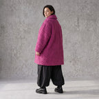 Teddy Winterjacke in Ballonform mit Kapuze und tiefen Taschen kuschelig warm locker weit