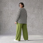Warme Fleecemarlenehose mit Bindegürtel und Stretch in weiter Form für kalte Wintertage
