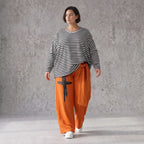Marlenehose aus weichem Fleece mit Stretch und elastischem Bund mit Bindegürtel für Winter