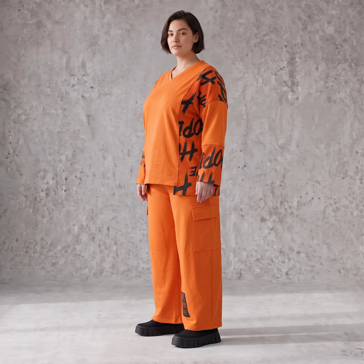 Ballonhose aus Fleece mit Stretch in legerer Form mit Taschen und Klappenverschluss