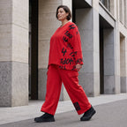 Ballonhose aus weichem Fleece mit elastischem Bund Stretch und Taschenklappen im Winter