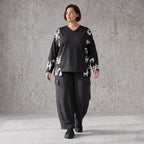 Weiche warme Fleece Ballonhose mit elastischem Bund und aufgesetzten Taschen mit Klappe