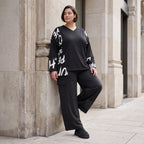 Weiche warme Fleece Ballonhose mit elastischem Bund und aufgesetzten Taschen mit Klappe