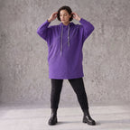 Fleecehoody mit Stretch in gerader Form warm und kuschelig für entspannte Winterlooks