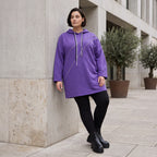 Fleecehoody mit Stretch in gerader Form warm und kuschelig für entspannte Winterlooks