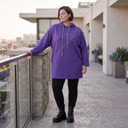 Fleecehoody mit Stretch in gerader Form warm und kuschelig für entspannte Winterlooks