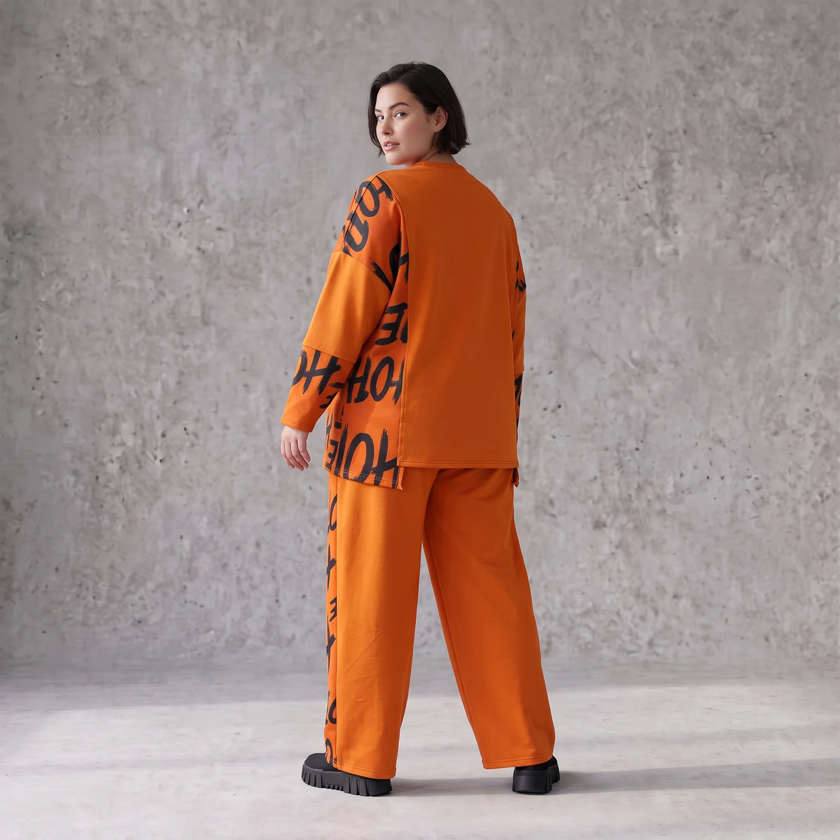 Fleece Ballonhose mit Stretch und Schnürbund in lässiger Form aus Italien für Wintertage