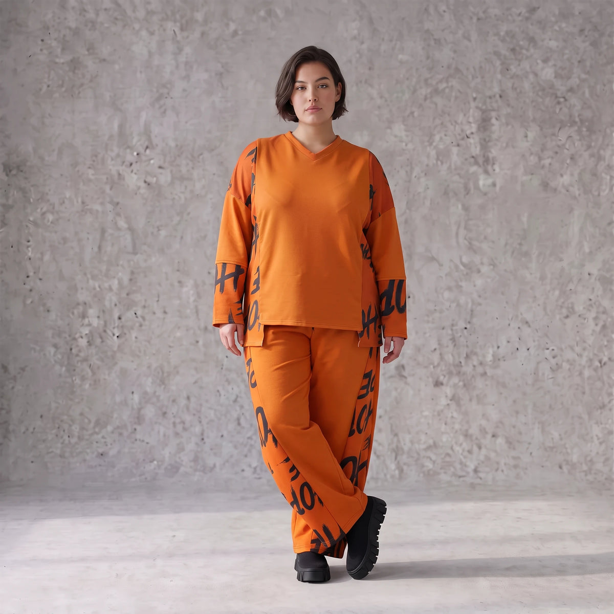 Fleece Ballonhose mit Stretch und Schnürbund in lässiger Form aus Italien für Wintertage