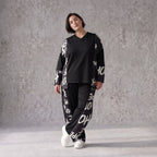 Ballonhose aus weichem Fleece mit Schnürbund und schmal zulaufendem Bein für den Winter
