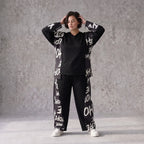 Ballonhose aus weichem Fleece mit Schnürbund und schmal zulaufendem Bein für den Winter