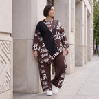 Braunes Fleeceshirt mit asymmetrischem Schnitt und Zipfelsaum weich und herrlich warm