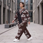 Braunes Fleeceshirt mit asymmetrischem Schnitt und Zipfelsaum weich und herrlich warm