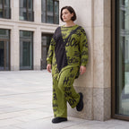 Olivgrünes Fleeceshirt mit asymmetrischem Schnitt und Zipfelsaum weich und wärmend