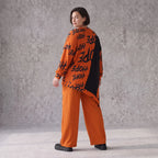 Fleeceshirt in Rost mit asymmetrischem Schnitt Zipfelsaum Stretch warm weich kuschelig