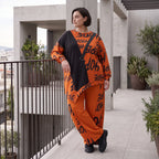 Fleeceshirt in Rost mit asymmetrischem Schnitt Zipfelsaum Stretch warm weich kuschelig