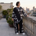 Kuscheliges Fleeceshirt mit asymmetrischem Schnitt und Zipfelsaum aus dehnbarem Stoff