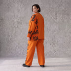 Fleeceshirt in Rost mit V-Ausschnitt geradem Schnitt und Stretch weich und winterwarm