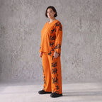 Fleeceshirt in Rost mit V-Ausschnitt geradem Schnitt und Stretch weich und winterwarm